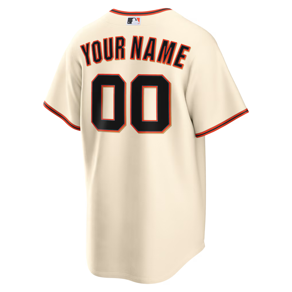 Men's San Francisco Giants Nike Cream Home Replica Custom Jersey