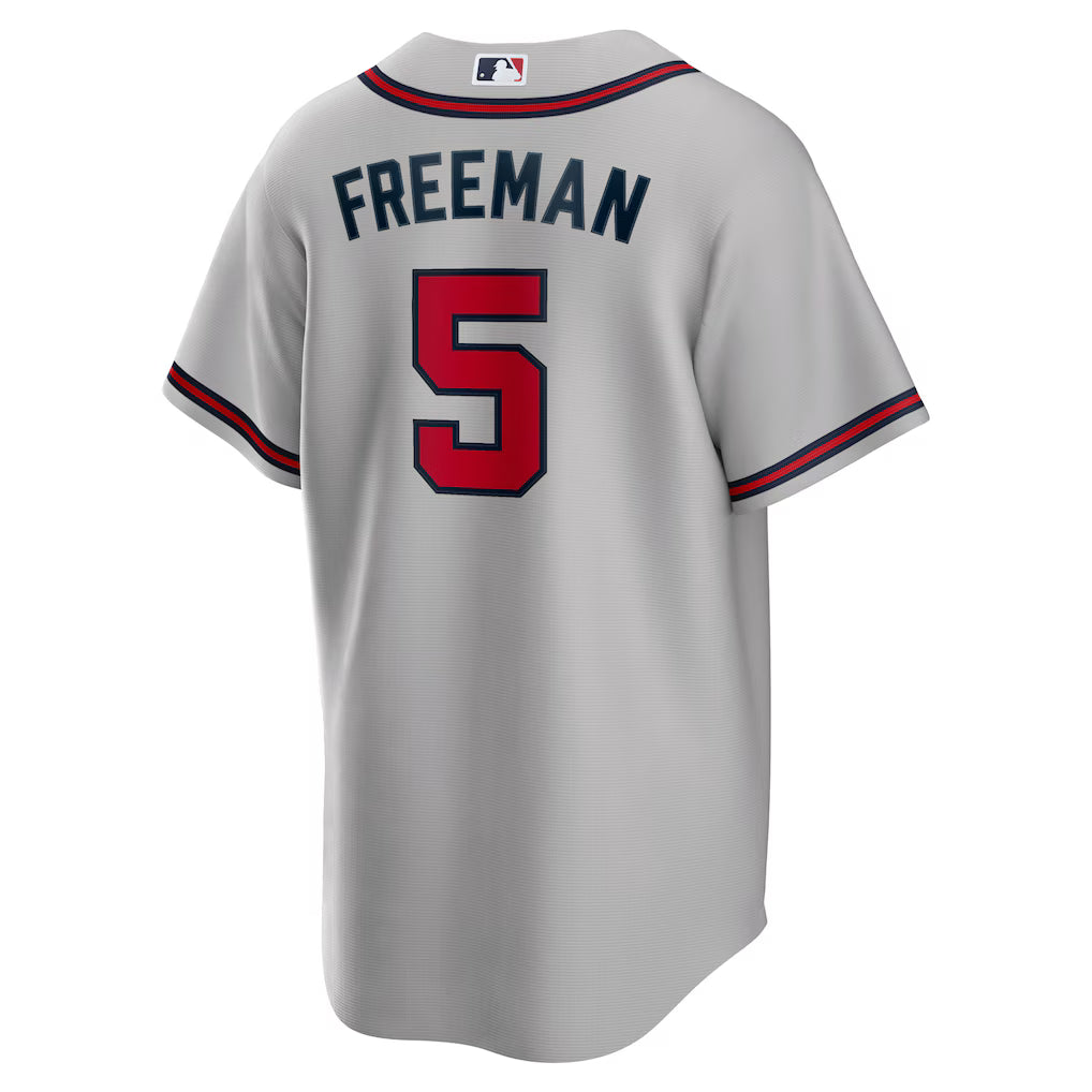 Men's Atlanta Braves Freddie Freeman Gray Road Replica Player Jersey