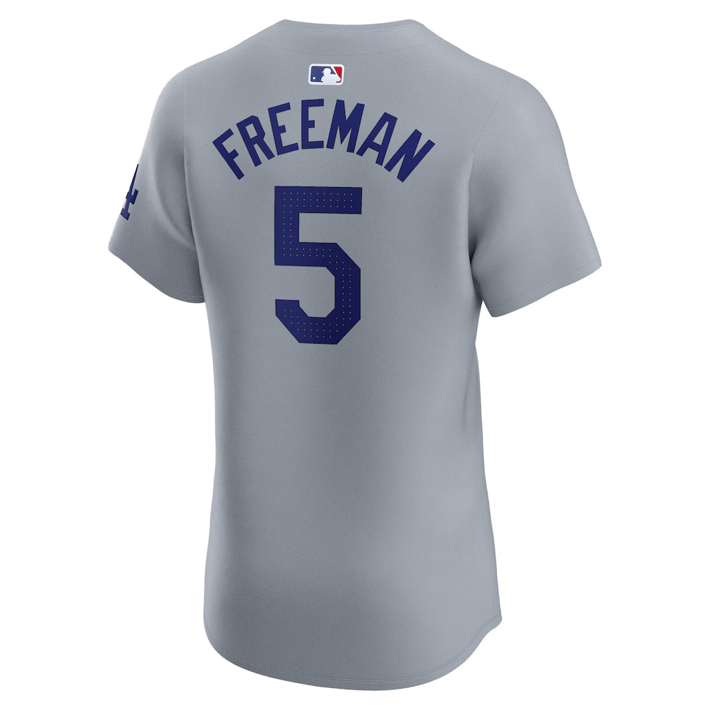 Men's Los Angeles Dodgers Freddie Freeman Gray Alternate Elite Player Jersey