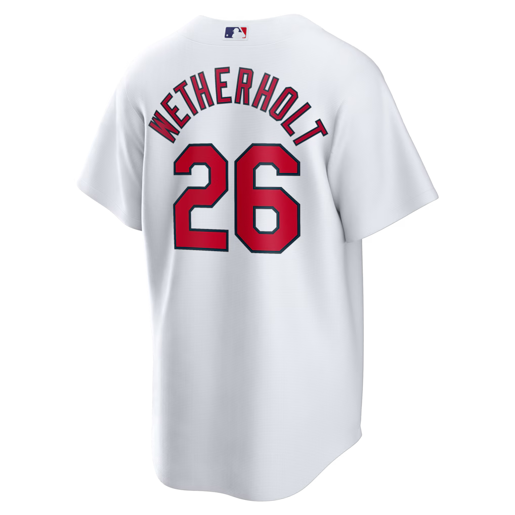 Men's St. Louis Cardinals JJ Wetherholt Nike White Home Replica Jersey