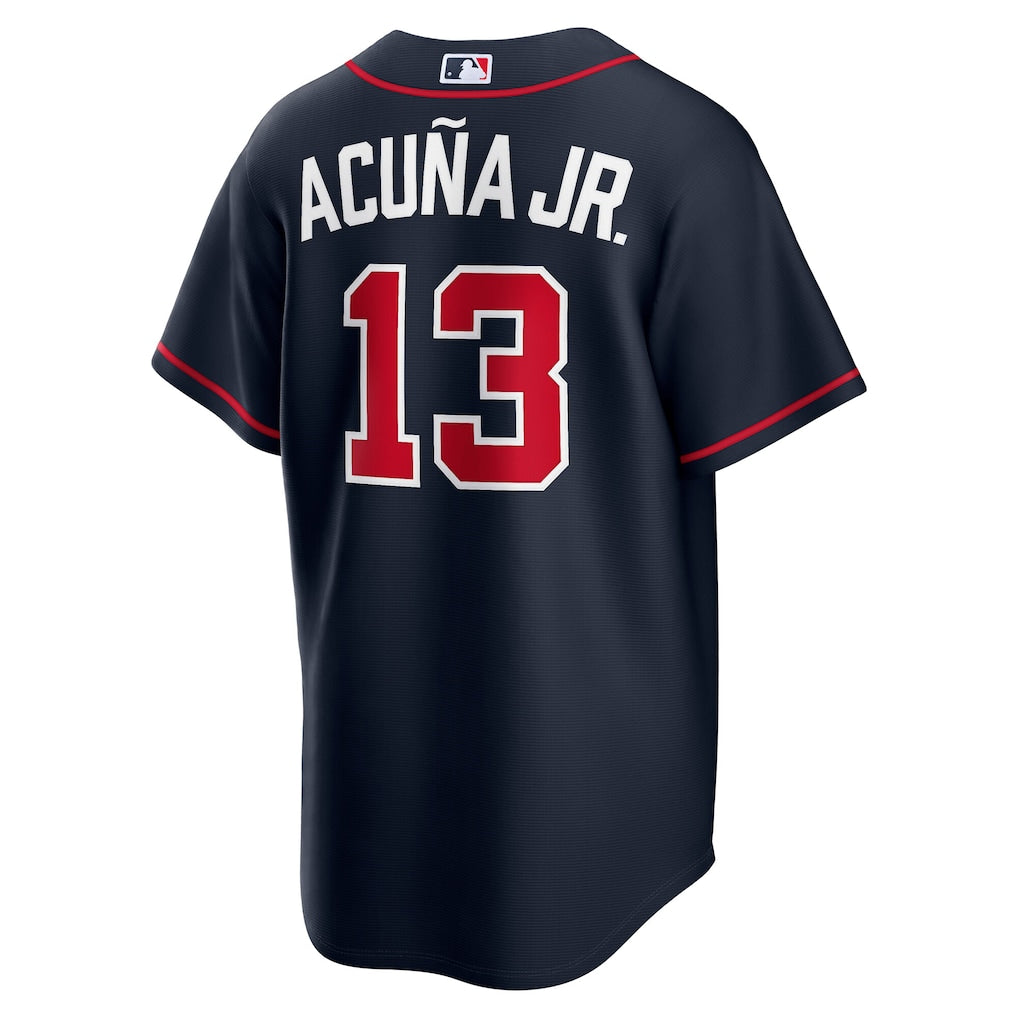 Men's Atlanta Braves Ronald Acuña Jr. Navy Alternate Replica Jersey
