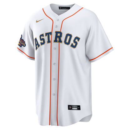Men's Houston Astros Jose Altuve White/Gold 2023 Gold Collection Replica Player Jersey