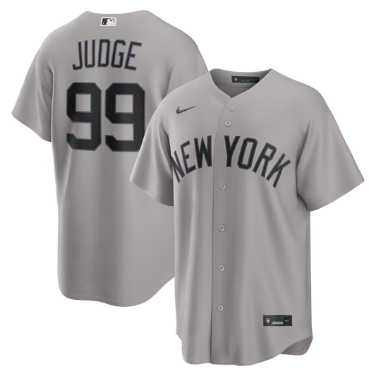 Men's New York Yankees Aaron Judge Gray Road Replica Jersey