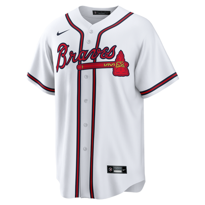 Men's Atlanta Braves Chipper Jones White Home Retired Player Replica Jersey