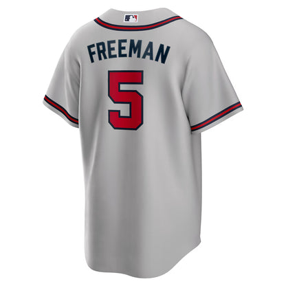 Men's Atlanta Braves Freddie Freeman Gray Road Replica Player Jersey