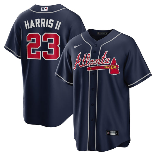 Men's Atlanta Braves Michael Harris II Navy Alternate, 2nd Replica Jersey