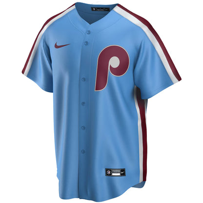 Men's Philadelphia Phillies Mike Schmidt Light Blue Road Cooperstown Collection Replica Player Jersey