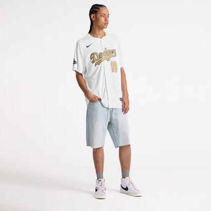 Yoshinobu Yamamoto Los Angeles Dodgers 2025 Gold Collection Limited Jersey – White